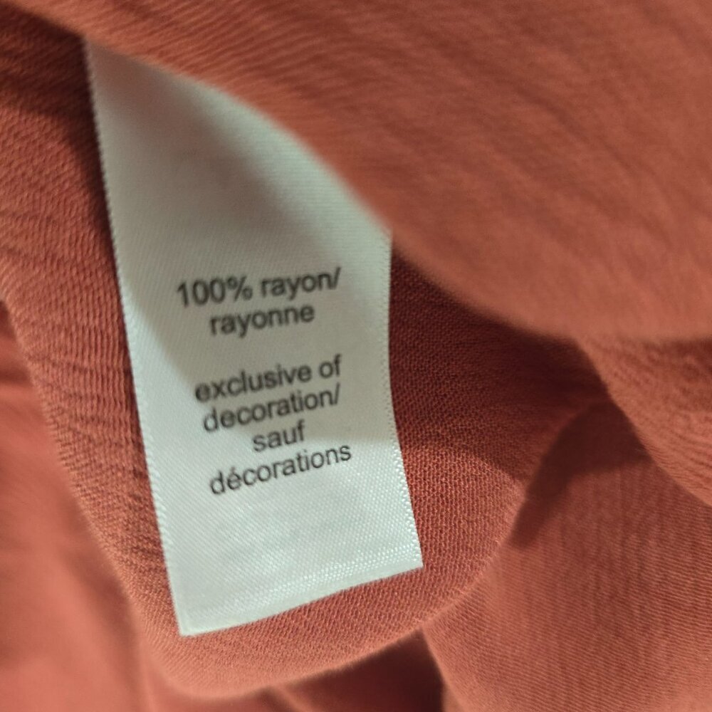 Maurices Terracota Rust Open Front Boho Floral Cu… - image 6